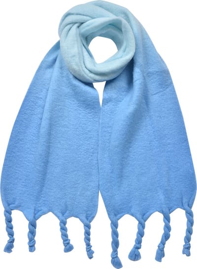 Clayre & Eef Wintersjaal Dames 32x220 cm Blauw Synthetisch