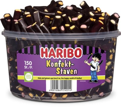 Haribo Konfektstafen - drop met vulling - 150 stuks silo