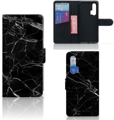 Honor 20 Pro Bookcase Marmer Zwart - Origineel Cadeau Vader