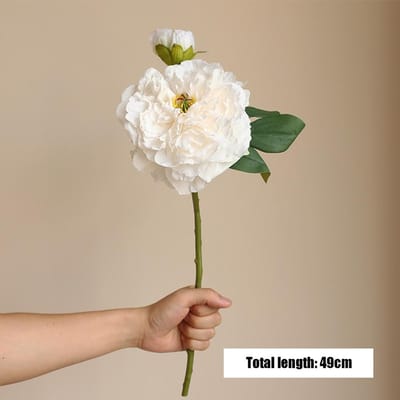 Grande pivoine artificielle en soie de haute qualité, style européen, pour décoration de mariage ou de maison, 1 pièce
