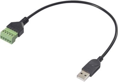 Renkforce USB 2.0 Adapterkabel [1x USB-A 2.0 stekker - 1x Klemverbinding] RF-6443966 30 cm PVC-mantel