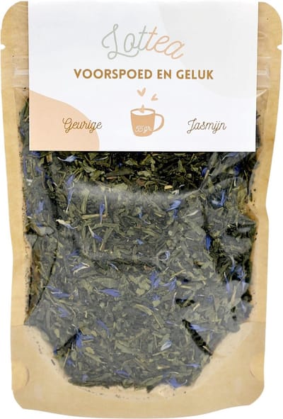 Lottea Voorspoed en Geluk thee 55 Gram Stazak - verse thee, losse thee, groene thee, thee cadeau, thee geschenk