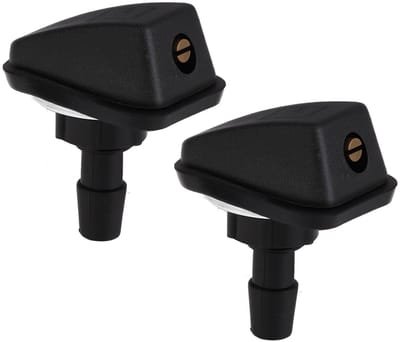Dailygoods- Voorruitsproeiers 2 Stuks - Universele Spuitmond - Vervanging Ruitensproeiers - Robuust Metaal/ABS - Eenvoudige Installatie - Effectieve Sproeiverdeling - Ruitensproeier