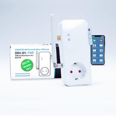 GSM Afstandsbediening Stopcontact met Temperatuursensor en Stroommeting
