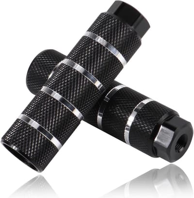 Pegs voor BMX fiets - Universele aluminium fietsspegs, antislip design, zwart - 26 tanden, 9 mm, 3/8 inch.