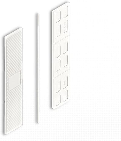 Kunststof Wiggen - Beglazingsblokken Afstandsplaten - Glas Monteren - Verdeelbaar in 3 delen - 100 Stuks 1 mm - Wit