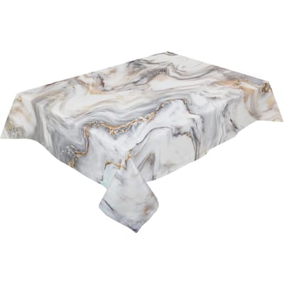Abstracte Graffiti Witte Marmer Waterdicht Tafelkleed Rechthoekig Tafelkleed Eet- Salontafelkleed Keukendecoratie 4pcs 33x48 Table mat white