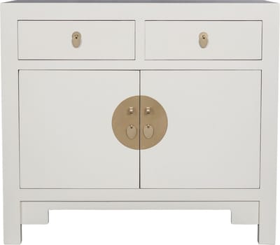Fine Asianliving Chinese Kast Moonshine Greige - Orientique Collectie B90xD40xH80cm Chinese Meubels Oosterse Kast