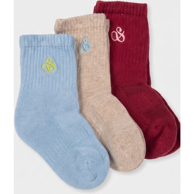Scotch & Soda Girl 3pk Girls 1/2 Terry Crew Lt Blue/pastel Taglia: S | Biancheria Intima Outlet | kids | Blu