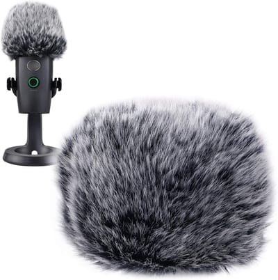 Fur cover voor microfoon, pluche filter als schuimhoes, geschikt voor Blue Yeti Nano en andere microfoons