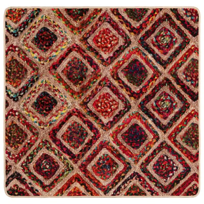 vidaXL - Tapijt - Runner - MARSA - Meerkleurig - 100 - x - 100 - cm - Polyester - en - PVC