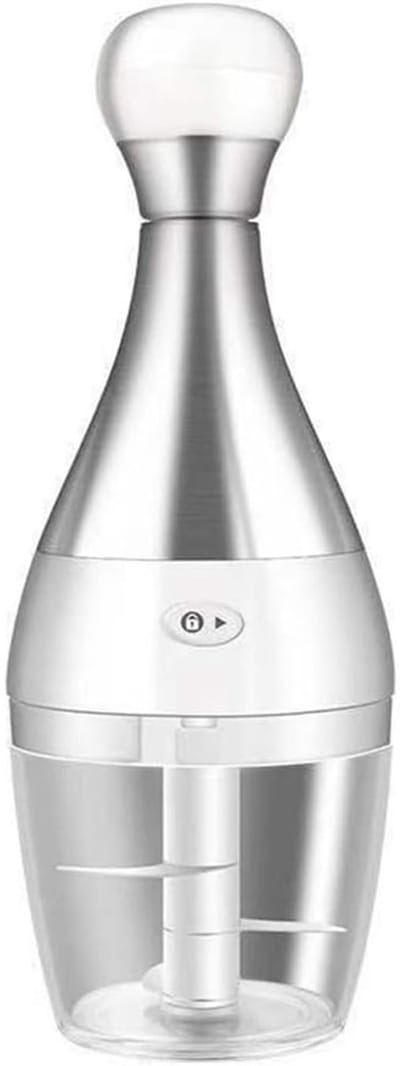 Blender - Blender to go - Foodprocessor - Mini Blender - Roestvrij staal - Handmatig - Super praktisch - Snel en gemakkelijk koken - Wordt geleverd met 3 roterende messen en een antislipkom - Geschikt voor keuken