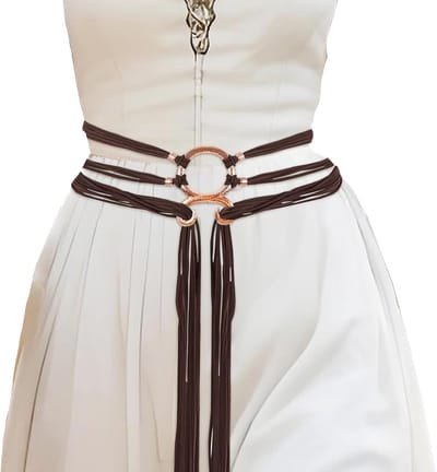 Middeleeuwse Kruisriem met Touw, Vintage Tailleband voor Kostuums, Perfect voor Halloween en Carnaval, Unisex Accessoire voor Dagelijks Gebruik