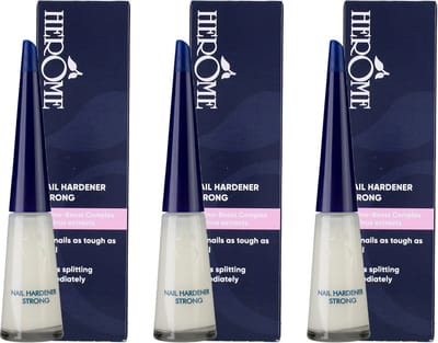 Herome 3-Pack Nagelverharder en Base Coat - Nail Hardener Strong - Nagelversterker voor Zwakke en Gevoelige Nagels - TFS Hars- en Tolueenvrij - 3*10ml
