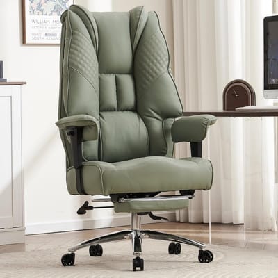 Zware Duty Ergonomische Bureaustoel 200KG XXL PU Leer Executive Stoel Gaming Stoel Hoge Rug Pocket Spring Zitting Grijs