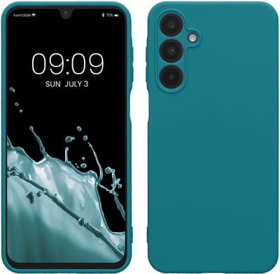 kwmobile telefoonhoesje geschikt voor Samsung Galaxy A16 5G - Hoesje voor smartphone - Precisie camera uitsnede - In mat petrol