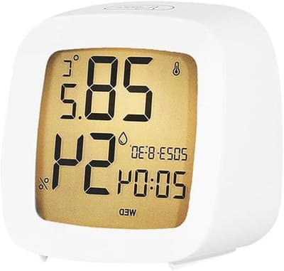 Slimme LCD-wekker - Digitale Klok Bureau - Wakker Worden - Spraakverlichting Temperatuur - Niet Meegeleverd - Wit