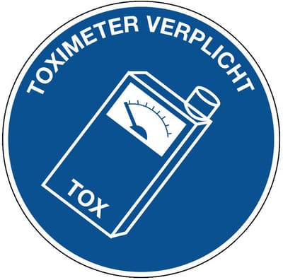 Toximeter verplicht bord - kunststof 300 mm