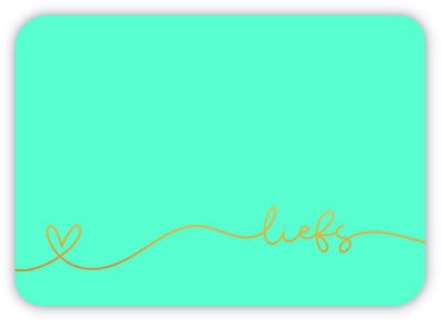 Liefs | Valentijnskaart | Goudfolie | Hartje | Liefde | Wenskaart | Valentijn | Valentijnsdag | Valentijnscadeau | Ansichtkaart | A6 | 14 Februari | Kaartje