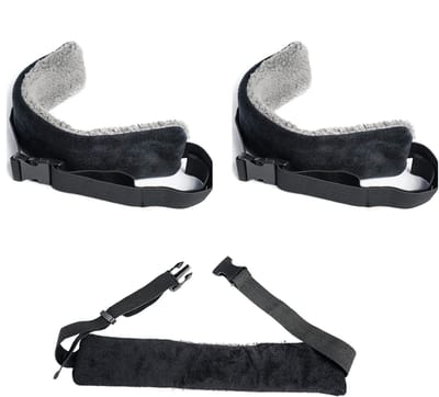 3 stuks - Multifunctioneel oogmasker - Reisnekkussen - hoofdkussen - met bevestigingsband voor in het vliegtuig - vliegtuighoofdbanden - autostoelhoofdband - multifunctioneel reiskussen voor in de auto - het vliegtuig - thuis en op reis - zwart