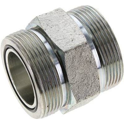 UN 2''-12 Verzinkt Stalen Borstnippel ORFS 250 Bar - Hydrauliek - FL2S-M-EZ-200U-O