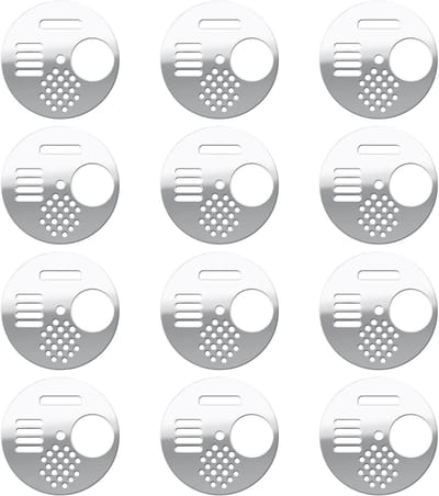 Dailygoods- Bijenkorf Toegangspoort - 12x Roestvrij Staal - Diameter 6,8 cm - Duurzaam en Roestbestendig - Bijenteelt Tool - Veilig en Stevig