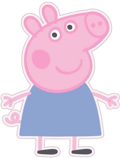 Peppa Pig - Velours - Sierkussen - Kussen - Gevuld - 23x34cm.