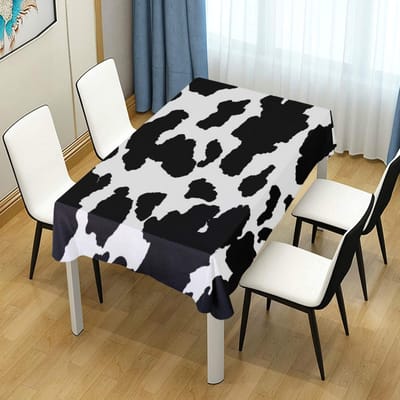 Tafelkleed Koeienprint - Tafelbedekking Decoratief - Keuken en Diner - Kreukvrij Polyester - 137 x 137 cm - Multicolor