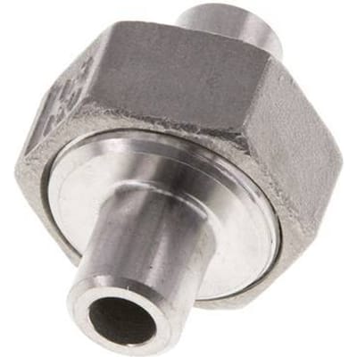 Rechte Koppeling 10.2mm Laseinde RVS Vlakke Afdichting PTFE 16bar
