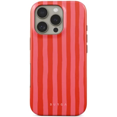 Burga Tough Backcover geschikt voor MagSafe geschikt voor iPhone 16 Pro - Pomegranate
