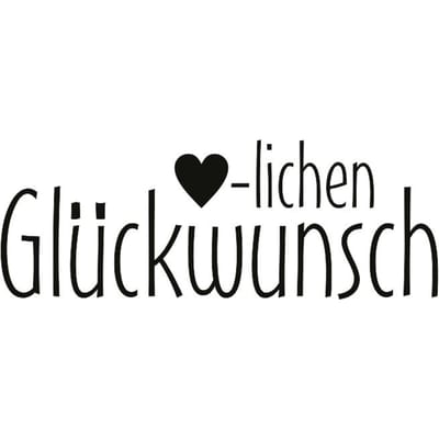 Houten stempel "Herzlichen Glückwunsch"