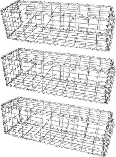 Schanskorf muur - set van 3 - 100x30x30 cm