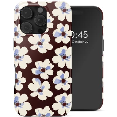 Selencia Hoesje - Geschikt voor Apple iPhone 16 Pro Max - Backcover geschikt voor MagSafe - Choco Flower Pop