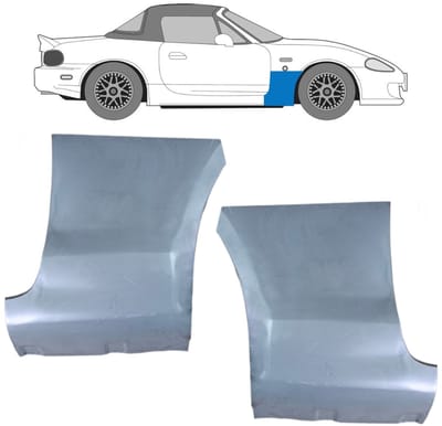 Reparatiepaneel voorspatbord voor Mazda MX-5 1998-2005 / Links + Rechts / Set