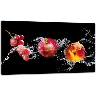 TMK ArtDeko - Snijplank - Glazen Beschermplaat - 52x30 cm - Heldere Kleuren