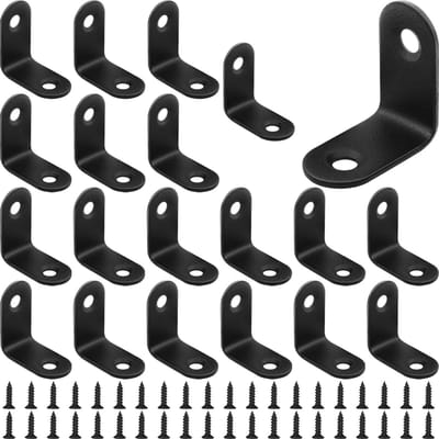 20 Stalen Hoekprofielen, 90 Graden L-Vormige Hoekverbinding voor Meubelverbinding, Perfect voor Tafels, Stoelen en Boekenkasten (30x30mm)