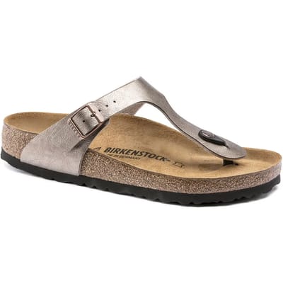 Birkenstock Gizeh Dames Slippers Graceful Taupe Narrow-fit | Taupe | Imitatieleer | Maat 38 | 1016145