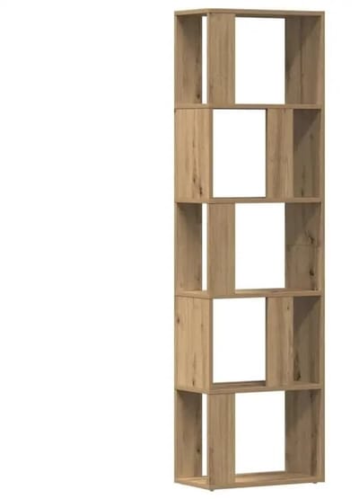Bresht Opbergkast - Houten kast - Vakkenkast - Boekenkast - Stevige constructie - Ruime opbergruimte - Houtlook - 159 x 45 x 24 cm