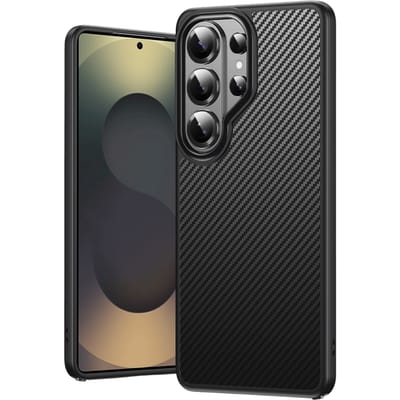CaseBody Samsung Galaxy S26 Ultra Carbon Fiber Magnetic Hoesje Zwart