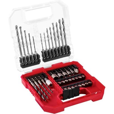 Einhell 109053 Boor- en bitassortiment 40-delig Metaal, Steen, Beton, Hout, Metselwerk 3 mm, 4 mm, 5 mm, 6 mm, 8 mm