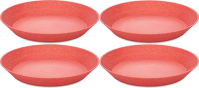 Diep Bord, 24 cm, Set van 4, Organic, Natuur Koraal - Koziol | Connect Plate
