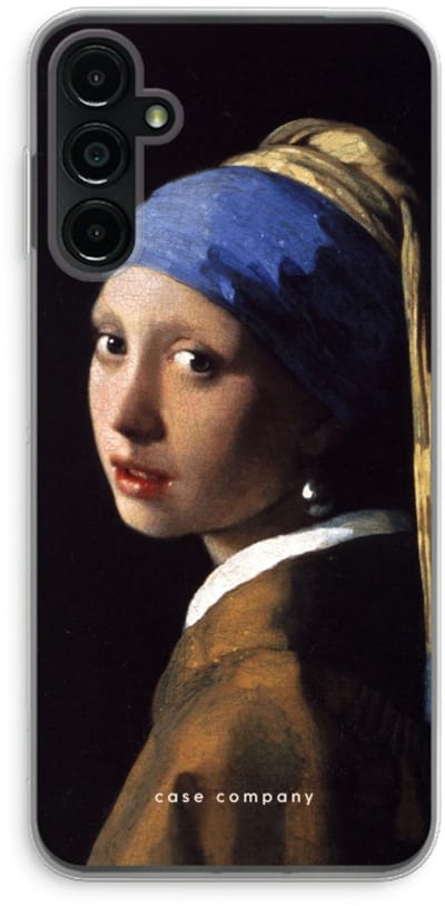 Case Company® - Hoesje geschikt voor Samsung Galaxy A14 hoesje - The Pearl Earring - Soft Cover Telefoonhoesje - Bescherming aan alle Kanten en Schermrand