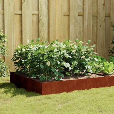 vidaXL - Plantenbak - verhoogd - 100x100x33,5 - cm - cortenstaal