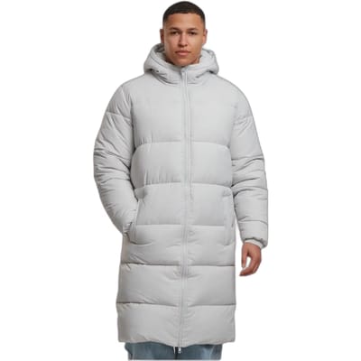 Urban Classics Mens Long Puffer Coat Heren Lange jassen - grijs - S