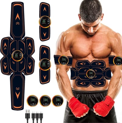 Buikspiertrainers Elektrisch - Hometrainer Afvallen - Fitness - Zwart en Oranje
