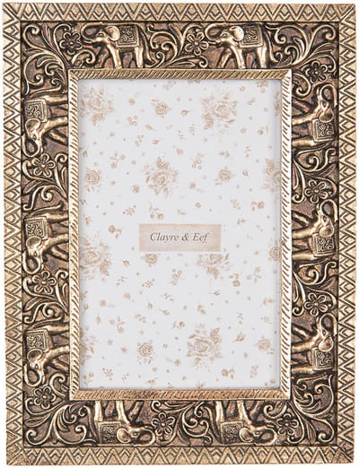 Clayre & Eef Fotolijst 10x15 cm Goudkleurig Kunststof