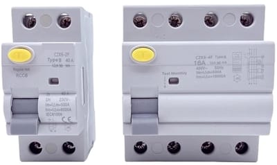 Aardlekschakelaar - Stroomonderbreker - Elektrische Beveiliging - Automatische Schakeling - 40A 100MA - Grijs