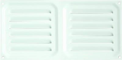 Ventilatierooster Wit 10x20 cm - Aluminium Ventilatieopening