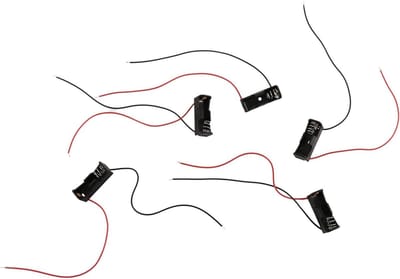 Batterij Houder - Clip Case - Energie Opslag - Compact Ontwerp - 5 Stuks - Zwart