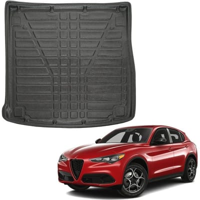 Kofferbakmat op maat - SCOUTT - Alfa Romeo Stelvio 949 (sinds 2017) - Zwart - Antislip - Verhoogde randen